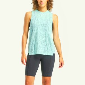 NWT Reebok Aqua Sheer Snake Print Burnout Muscle Tank Top Size Small